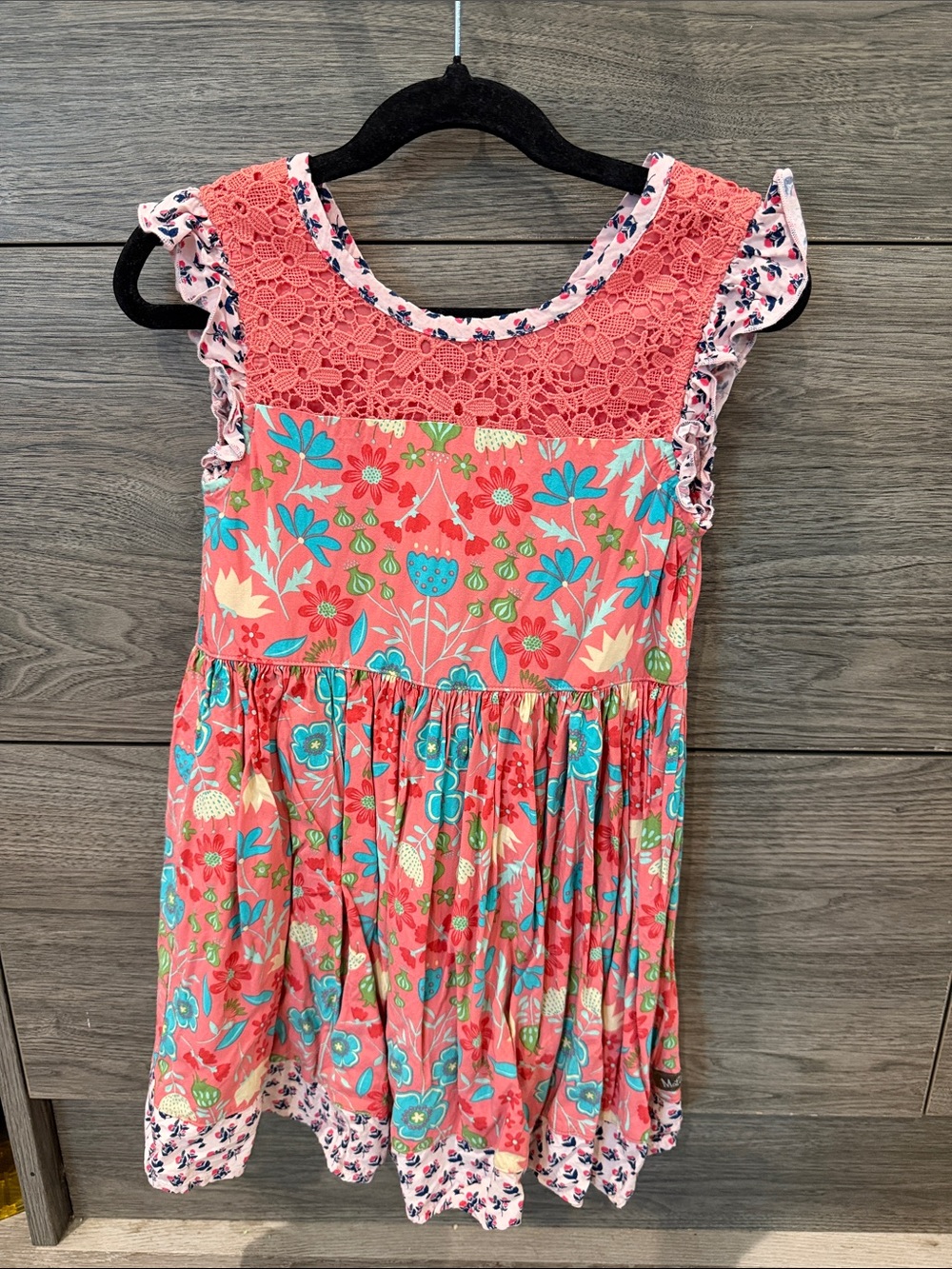 Matilda Jane Coral Floral Lace Yoke Sundress